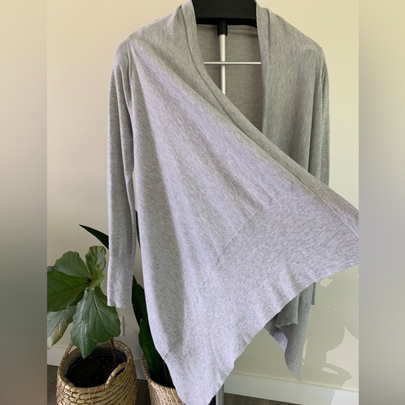 Zara Gray Women's Open Front Knit Cardigan - Picture 3 of 7